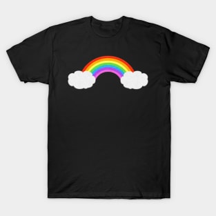 Rainbow With Clouds | Cute Felt Look T-Shirt